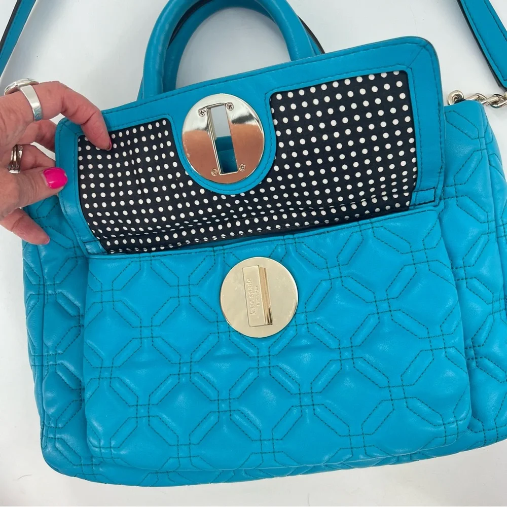 Kate Spade New York Astor Court Lila Quilted Shoulder Bag Deep Turquoise